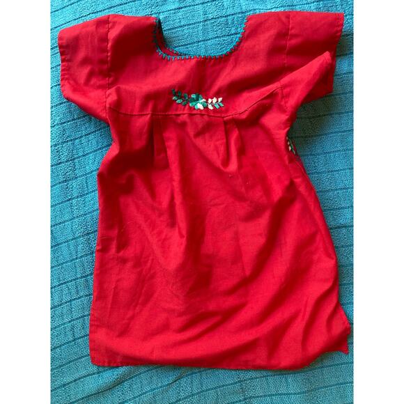 Embroidered Mexican Dress Toddler Size 2/3 ~ Boho Floral Tunic Top ~ Adorable! - Picture 2 of 5